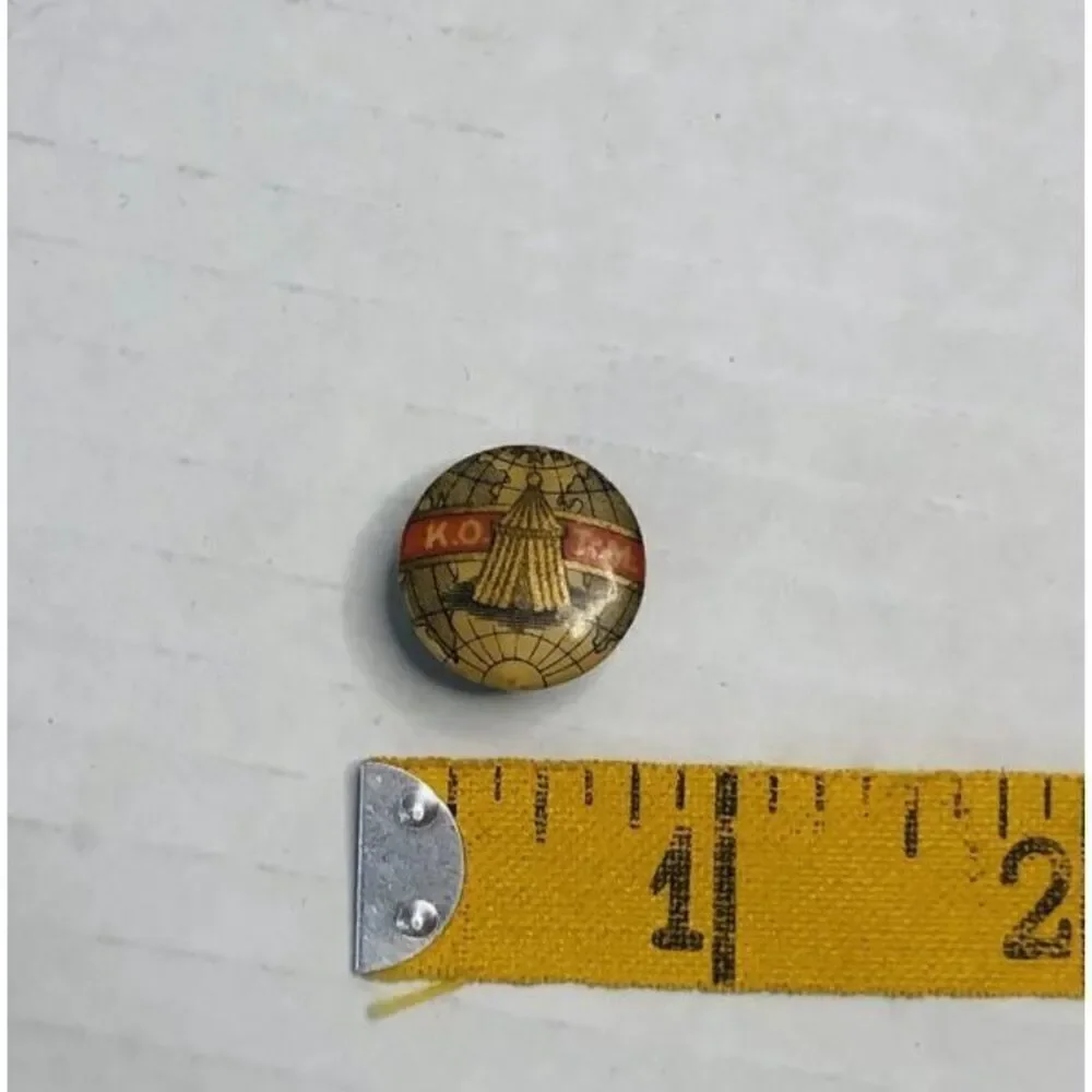 c1890‎ KNIGHTS OF THE MACCABEES KOTM insert metal lapel pin fraternal original